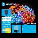 Aigostar LED Solární dekorační řetěz 50xLED 8 funkcí 12m IP65 multicolor | AI0431 – Hledejceny.cz