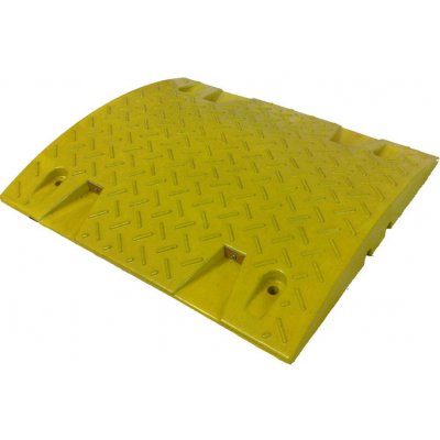Žlutý plastový průběžný zpomalovací práh - 20 km / hod - délka 50 cm, šířka 43 cm, výška 5 cm – Hledejceny.cz