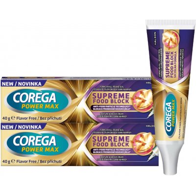Haleon Corega Max Supreme Food Block fixační krém 2 x 40 g – Hledejceny.cz