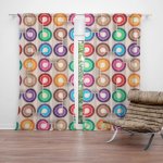 Sablio Závěs Barevné spirály: 2ks 140x250cm – Hledejceny.cz