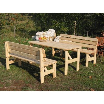 ROJAPLAST Zahradní stůl dřevěný VIKING 150x70x68 cm – Hledejceny.cz