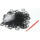 Loom bands Gumičky pro pletení náramků 200 ks černá