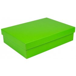 Dárková krabice s víkem 405x290x100/35 mm, zelená matná dárkové tašky -  Nejlepší Ceny.cz