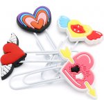 JUNIOR Ozdobná spona /záložka Heart 7 cm (sada 4 ks) – Hledejceny.cz