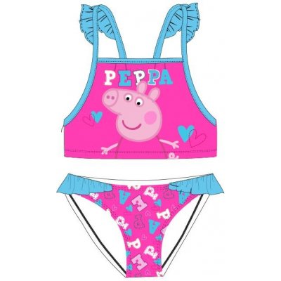 Prasátko Pepa licence Dívčí bikiny Prasátko Peppa růžová Růžová – Zboží Dáma