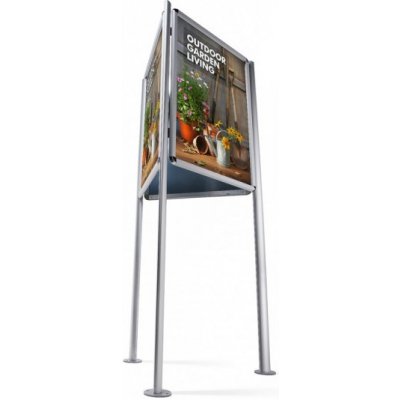 Jansen Display Třístranné stojany s klaprámy, venkovní, 3 x A0 – Zboží Mobilmania