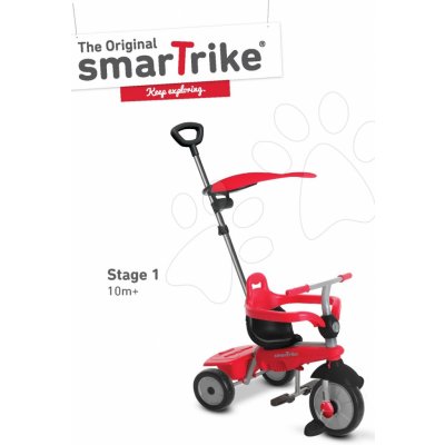 Smart Trike Breeze Plus Touch Steering s tlumičem a volnoběhem 6151500 červeno černá – Zboží Mobilmania