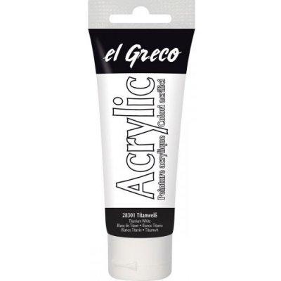Kreul El Greco akrylová barva 75 ml titanová bílá – Zboží Dáma