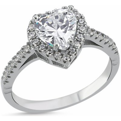 Lunica Stříbrný zásnubní prsten SRDCE 0532 6 – Hledejceny.cz