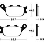 Brembo (Itálie) Zadní brzdové destičky Brembo - Yamaha FZ6 Fazer S2 600ccm - 07> | Zboží Auto