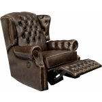 indickynabytek elektrické polohovací Chesterfield Stunning z pravé hovězí kůže brown – Hledejceny.cz