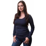 Kojící tričko Kateřina dlouhý rukáv tmavě modré – Zboží Dáma
