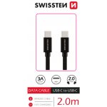 Swissten 71528201 nabíjecí a synchronizační, USB-C na USB-C, USB 2.0, opletený, 2m, černý – Zboží Mobilmania