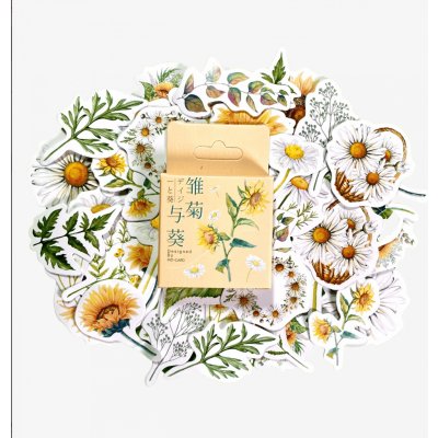 Sada samolepek - Kvetoucí rostliny (46ks) – Zboží Živě