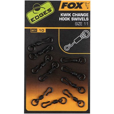 Fox International Obratlíky Edges Kwik change hook swivels vel.11