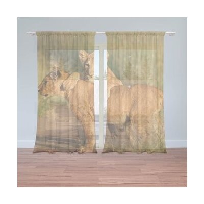 Sablio Záclony Lvíčata: 2ks 150x250cm – Hledejceny.cz
