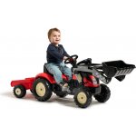Falk Šlapací traktor 2158ML Kiddy Farm s nakladačem a vlečkou – Zboží Dáma