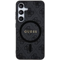 Guess PU Leather 4G Colored Ring MagSafe Samsung Galaxy S24+ černé