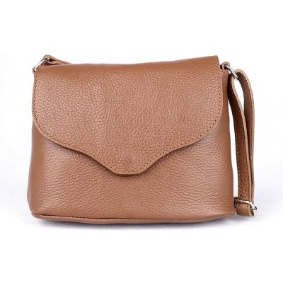 Vera Pelle malá kožená hnědá crossbody kabelka no. 61 – Zboží Mobilmania