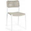 Zahradní židle a křeslo Diphano Jídelní židle Ray, 45x60x85 cm, rám hliník bíla (white), výplet lanko šedobéžová (mineral)