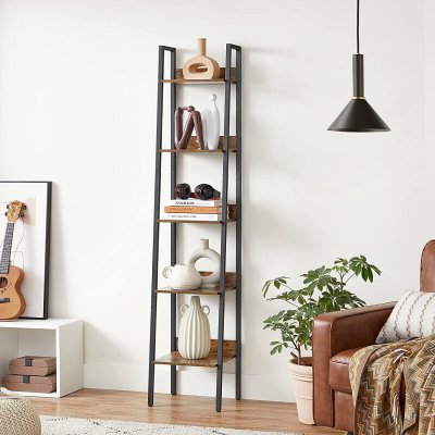 VASAGLE Regál, policová knihovna 5 polic, tvar A, 33,8x30x170cm – Hledejceny.cz