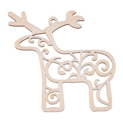 ČistéDřevo Dřevěná vánoční ozdoba sob II – Zboží Dáma