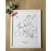 Nástěnné mapy Zamilováno VZPOMÍNKOVÁ MAPA - Evropa