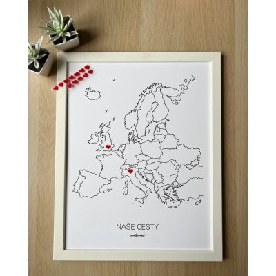 Zamilováno VZPOMÍNKOVÁ MAPA - Evropa