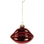 Clayre & Eef Červená skleněná vánoční ozdoba rty - 8*4*7 cm – Hledejceny.cz