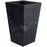 Prosperplast Květináč s vkladem URBI SQUARE BETON EFFECT 26,5 cm antracit – Sleviste.cz