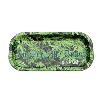 Black Leaf Kovový podklad In Weed We Trust na balení bylinných směsí – Zboží Dáma