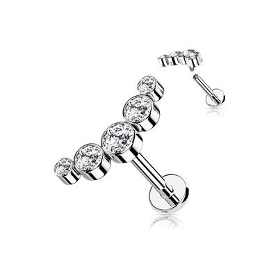 Šperky4U piercing do brady se zirkony LB1113ST-1208 – Zbozi.Blesk.cz