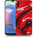 Pouzdro Picasee silikonové Samsung Galaxy A30s A307F - Red black čiré – Zbozi.Blesk.cz