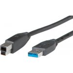 Roline 11.02.8869 USB 5Gbps, USB3.0 A(M) - USB3.0 B(M), 0,8m, černý – Hledejceny.cz