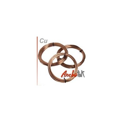 Měděný drát surový měkký; 0,5 mm; cívka 10 m