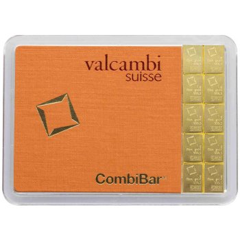 Valcambi Zlatý slitek Combibar 10 x 1 g