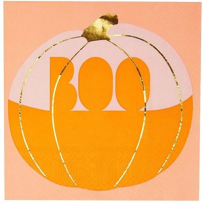 Wrimes Halloween Dýně "Pumpkin Brights" Ubrousky luxusní papírové 33cm 16 ks