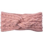 Zimní pletená čelenka růžová s copánkovým vzorem Trui I – 10x22 cm – Hledejceny.cz