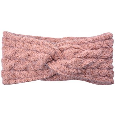 Zimní pletená čelenka růžová s copánkovým vzorem Trui I – 10x22 cm – Hledejceny.cz