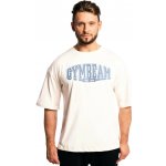 GymBeam tričko Boxy Athletic Society Cream – Zboží Mobilmania