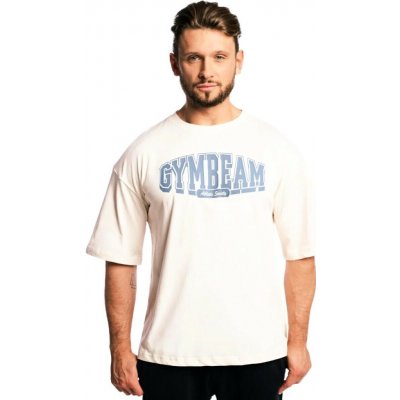 GymBeam tričko Boxy Athletic Society Cream – Zboží Mobilmania