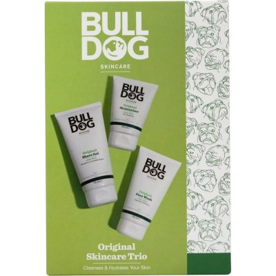 Bulldog Original čisticí gel na obličej 150 ml + gel na holení pro muže 200 ml + hydratační krém na obličej 100 ml – Zboží Mobilmania