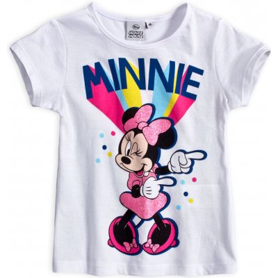 Dívčí tričko DISNEY MINNIE RAINBOW bílá – Sleviste.cz