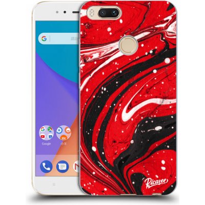 Pouzdro Picasee silikonové Xiaomi Mi A1 Global - Red black čiré