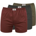 Bushman trenýrky Nicolas 3Pack khaki/burgundy/dark brown – Zboží Mobilmania