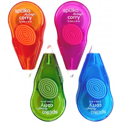 Korekční strojek SPOKO 5 mm x 6 m, mix – Zboží Mobilmania