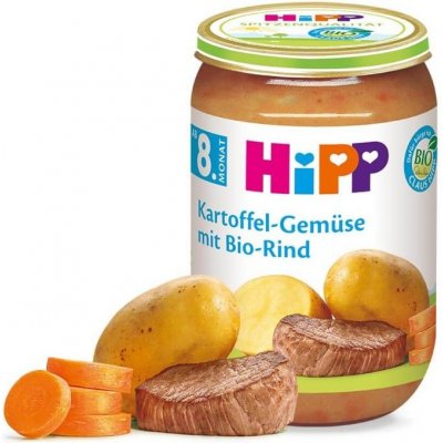 HiPP brambory zelenina a hovězí maso 220 g – Sleviste.cz