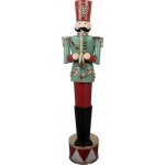 Clayre & Eef Kovová dekorace Louskáček Nutcracker s trubkou - 33*27*121 cm – Hledejceny.cz