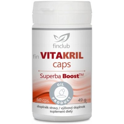 Finclub Vitakrilcaps omega-3 mastné kyseliny kapsle 50 g 250 ml 60 ks – Hledejceny.cz