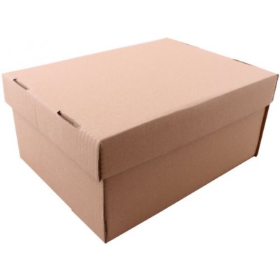 Dárková krabice s víkem 300x200x150/40 mm, hnědá - kraftová – Zboží Mobilmania
